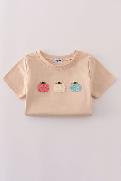 Beige french knot shorts set