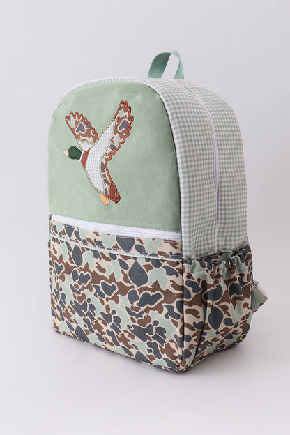 Camouflage duck print backpack