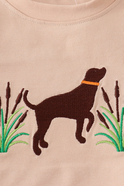 Camouflage hound embroidery pants set