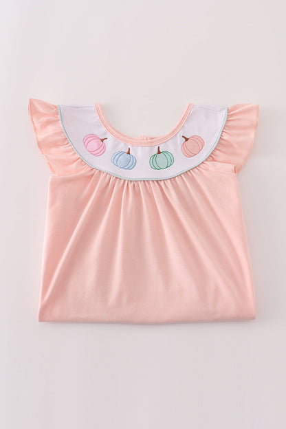 Pink embroidery dress