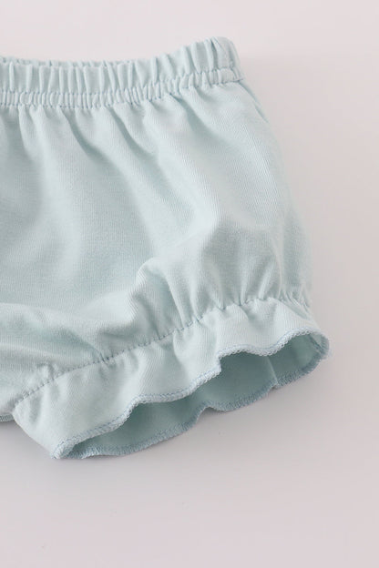 Pink embroidery bloomer set