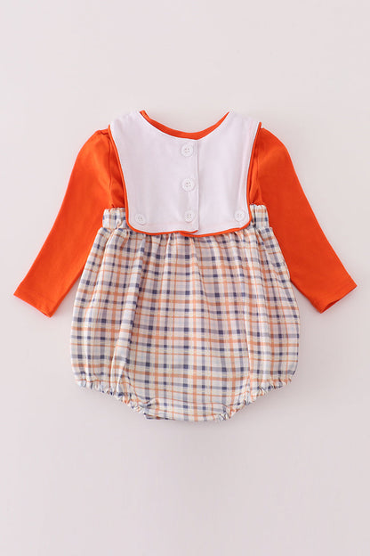 Orange turkey embroidery bubble set