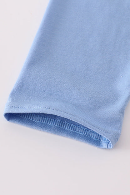 Pink floral print ruffle bow pants set