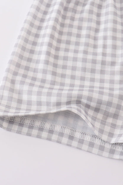 Orange floral bunny applique set