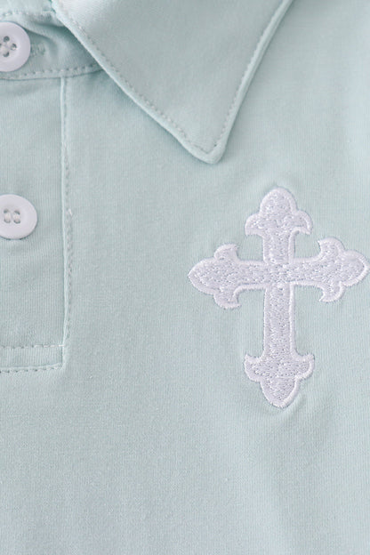 Blue cross embroidery set