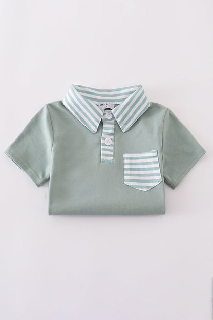 Sage stripe button down shirt