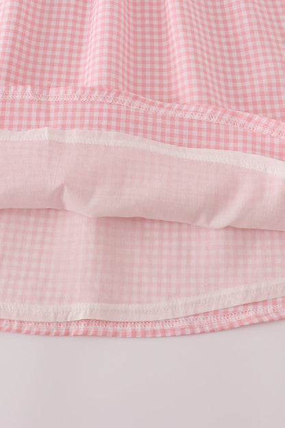 Pink floral smocked dress