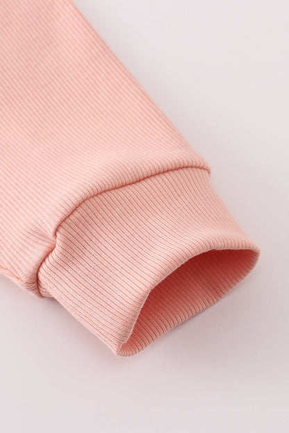 Pink MINI french knot pants set