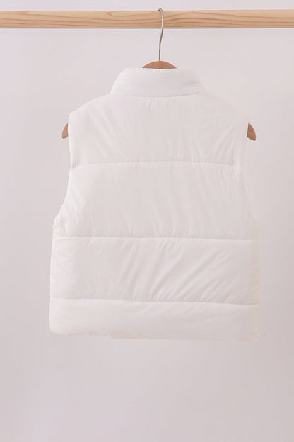White mom&me puffer vest