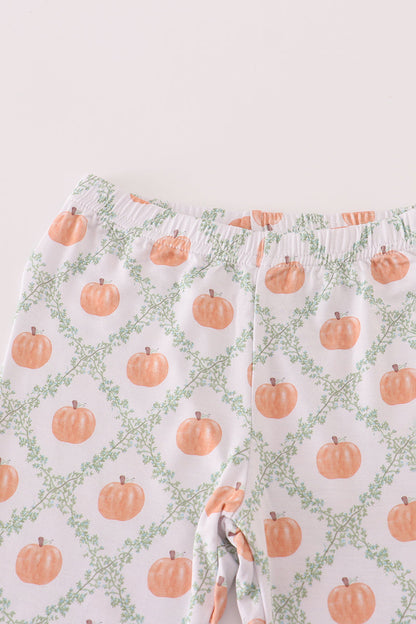Green pumpkin bamboo pajamas set
