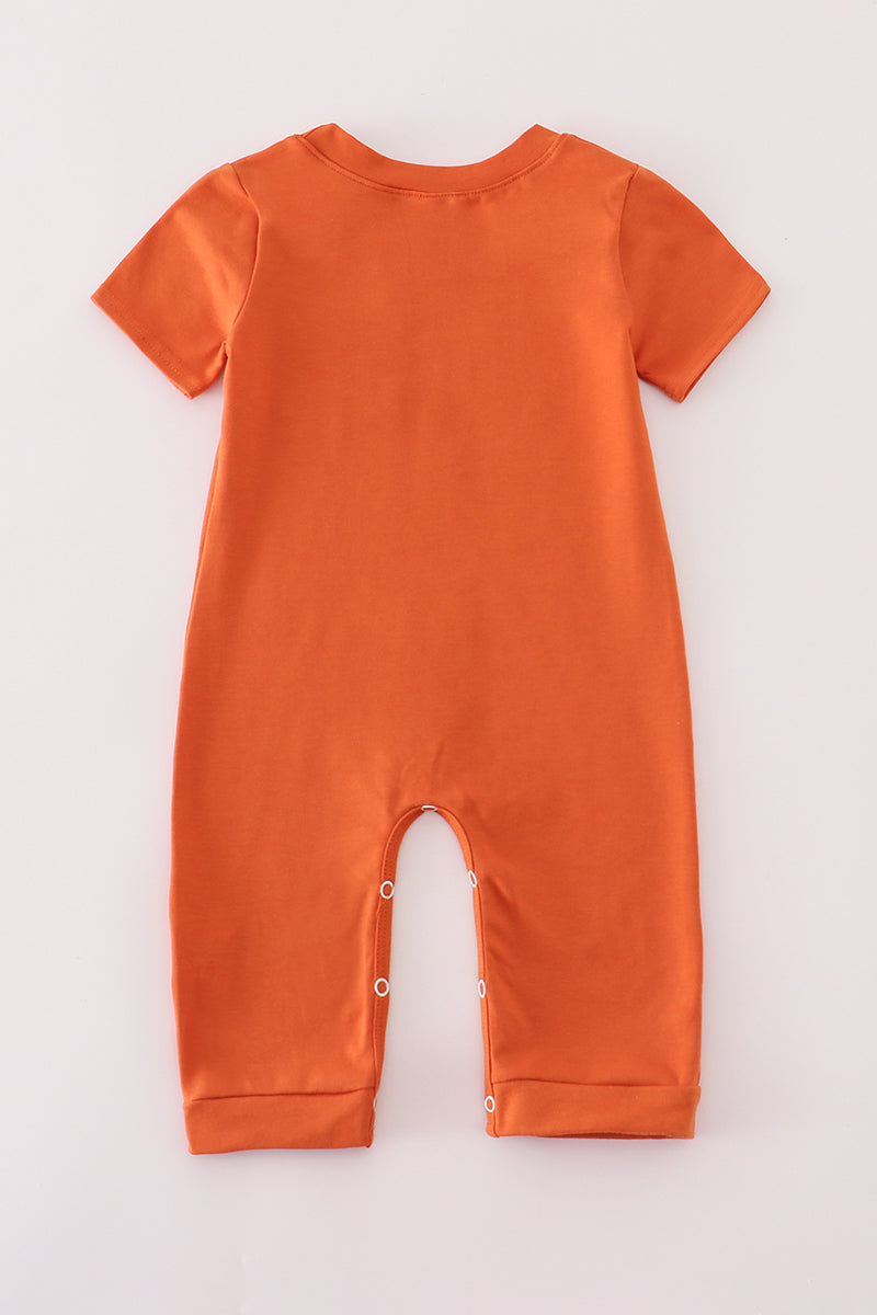 Rust Texas embroidery romper