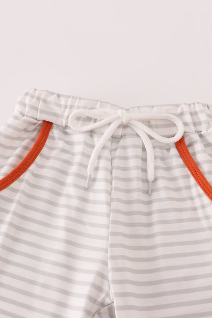 Rust Texas embroidery pants set