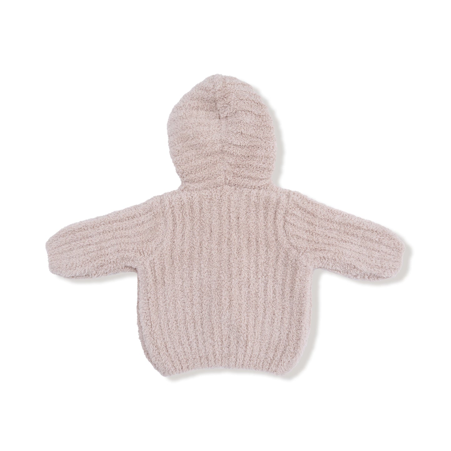 Chenille - Stone Hooded Jacket with Striped Texture