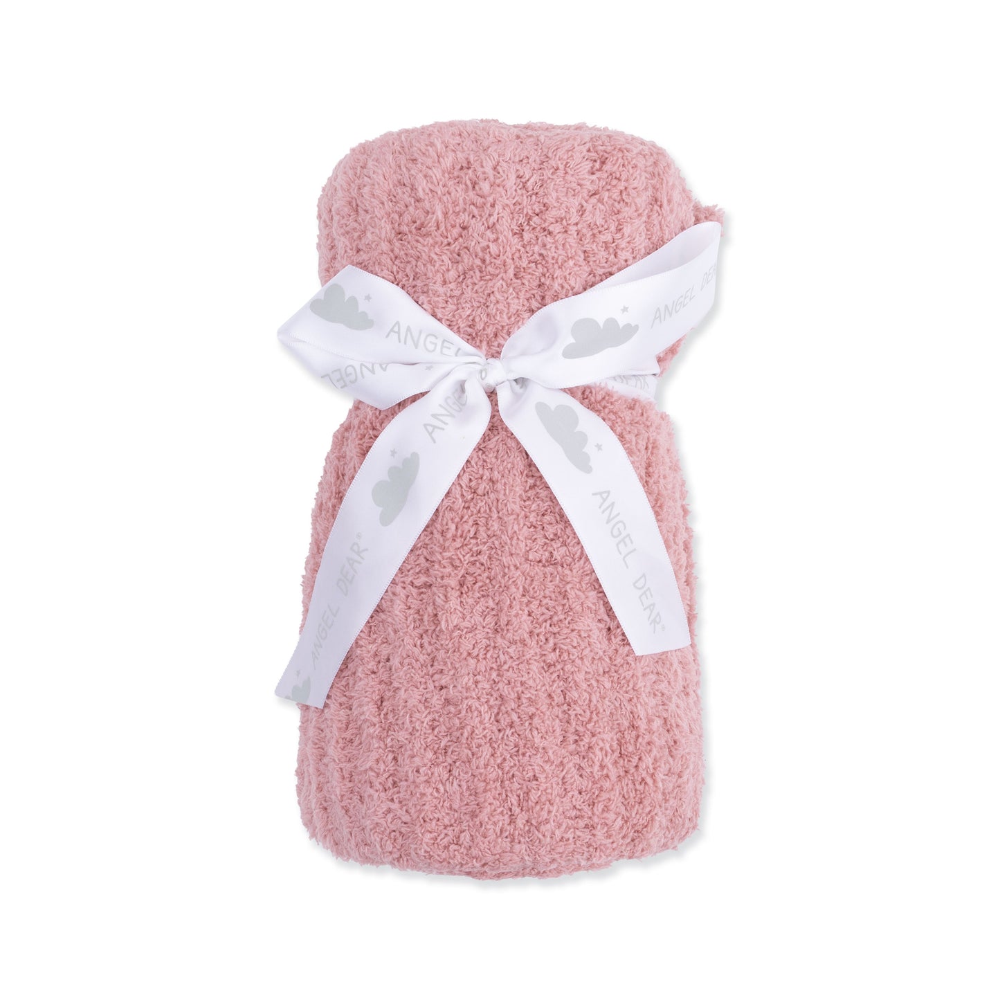 Chenille - Rose Blanket with Striped Texture