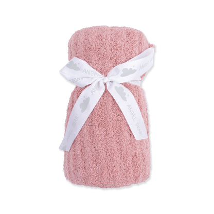 Chenille - Rose Blanket with Striped Texture