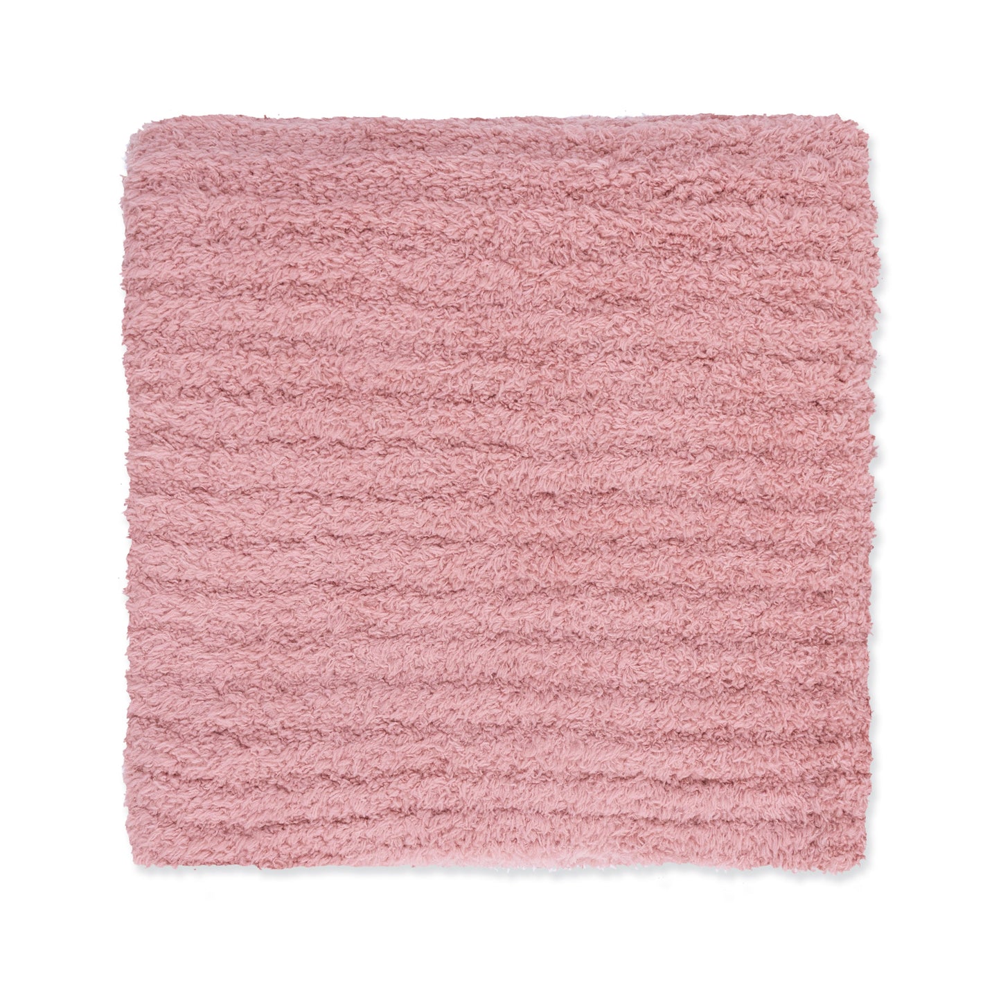 Chenille - Rose Blanket with Striped Texture