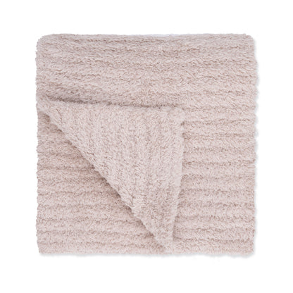 Chenille - Stone Blanket with Striped Texture
