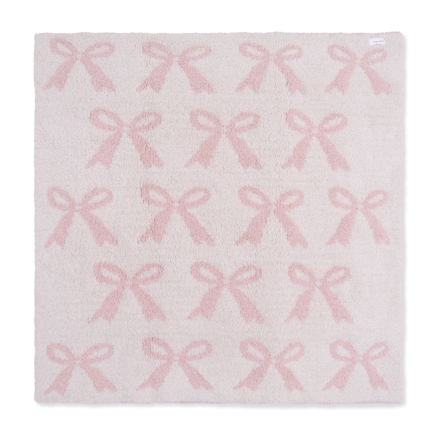 Chenille - Blush Bow Blanket