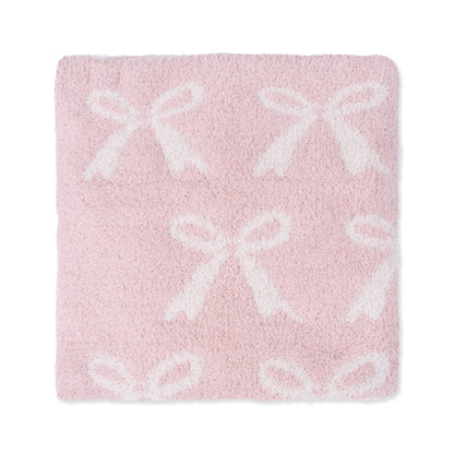 Chenille - Blush Bow Blanket