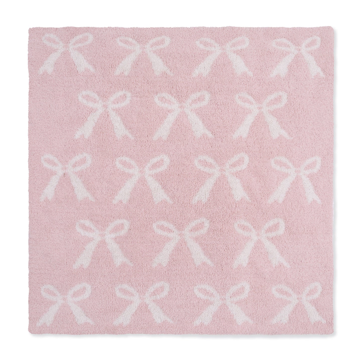 Chenille - Blush Bow Blanket