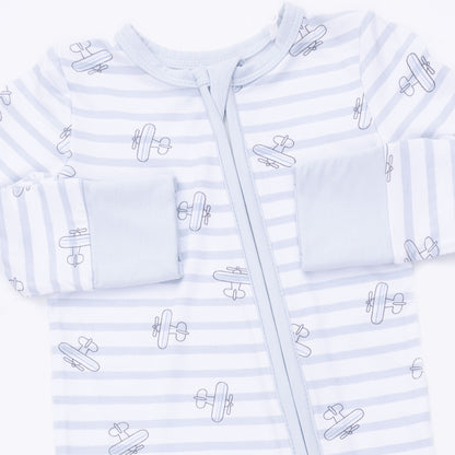Airplane Stripe - Convertible Romper