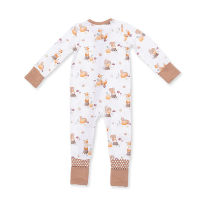 Woodland Animals with Pumpkins - Convertible Romper