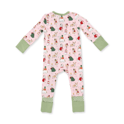 Christmas Dogs Pink - Convertible Romper