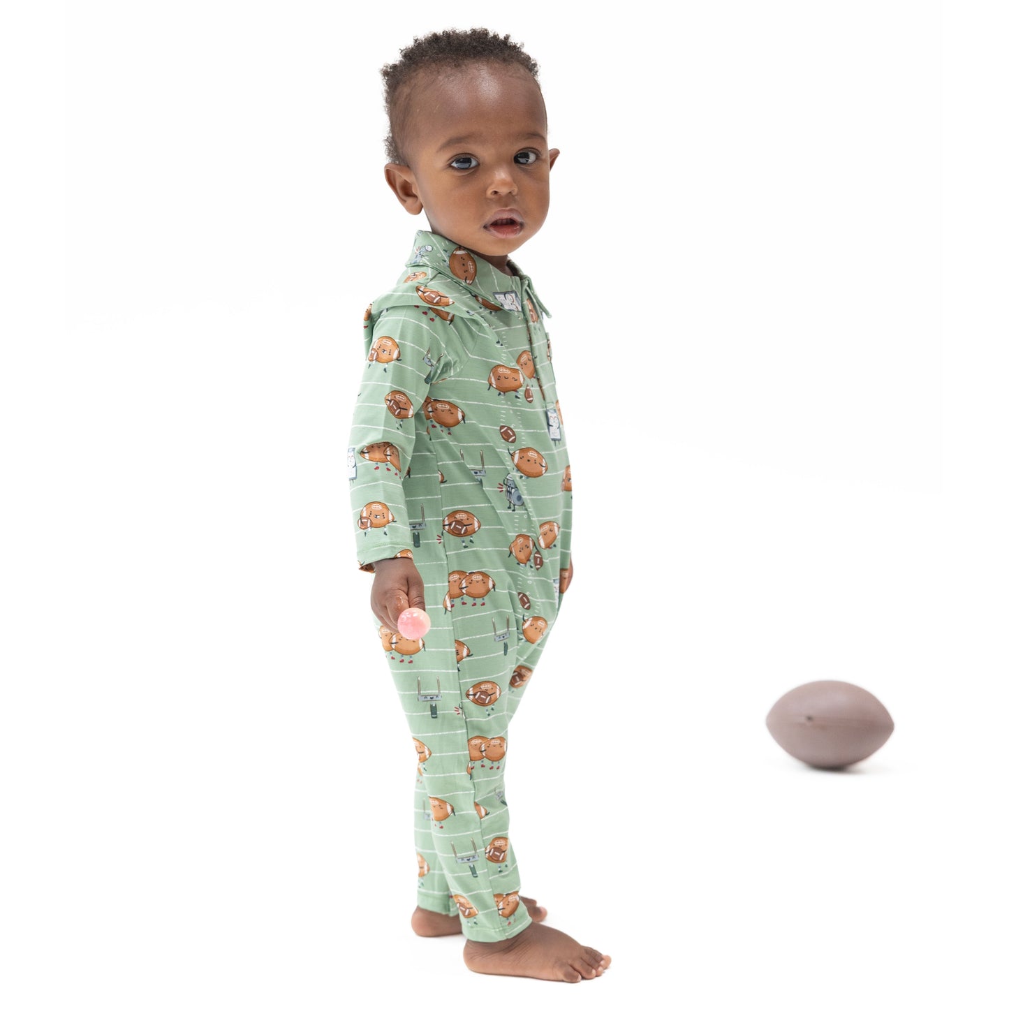 Footballs Playing Football - Polo Romper