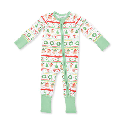 Gingerbread Fair Isle Uni - Convertible Romper