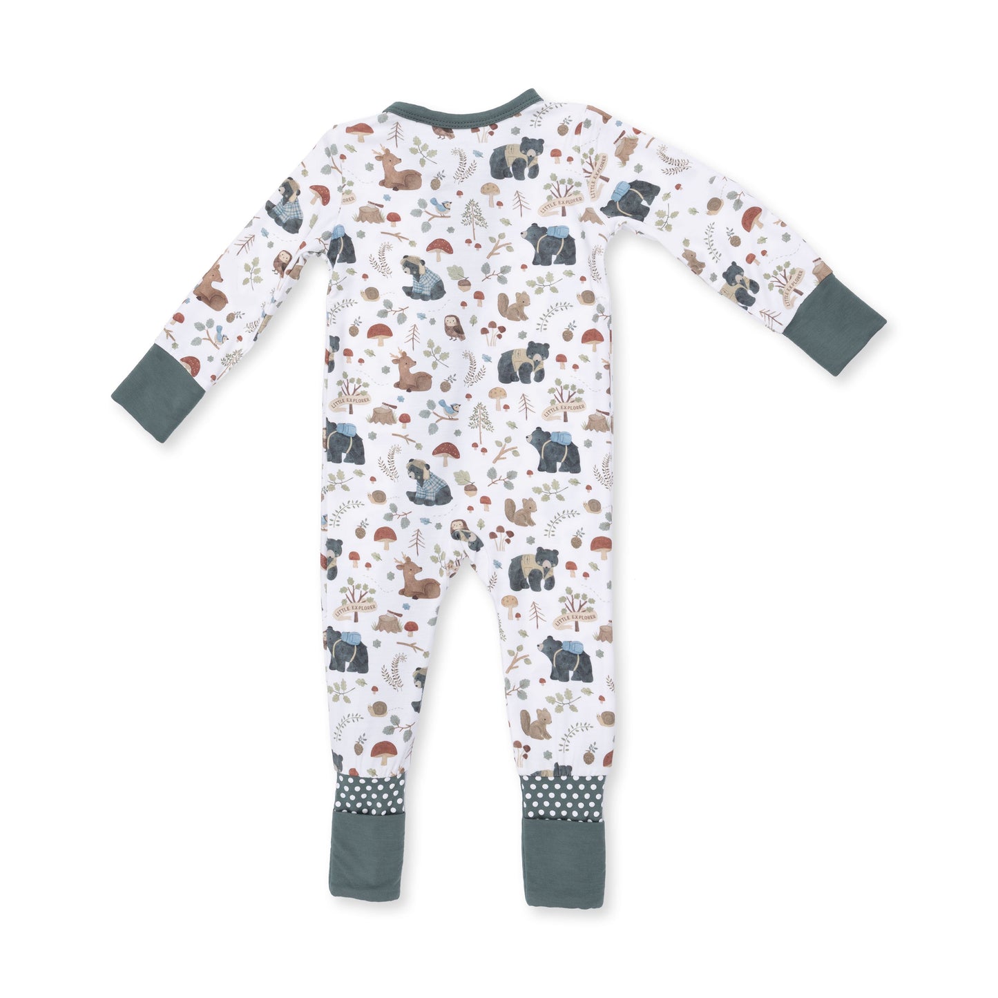 Southern Woodland Animals Green - Convertible Romper
