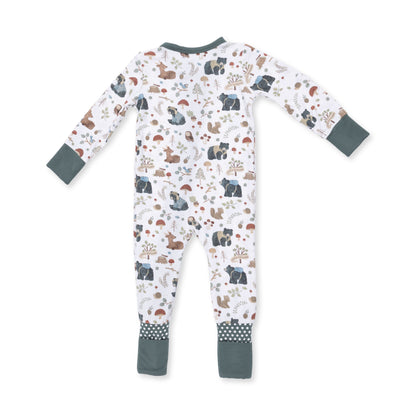 Southern Woodland Animals Green - Convertible Romper