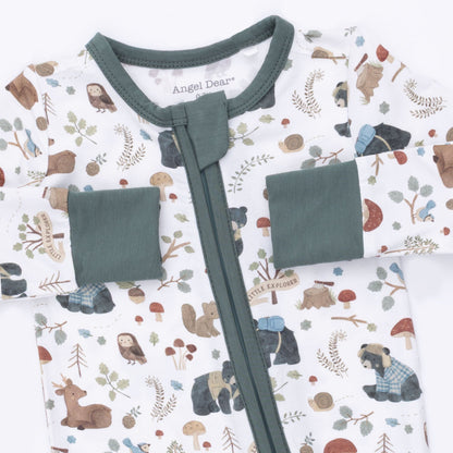Southern Woodland Animals Green - Convertible Romper