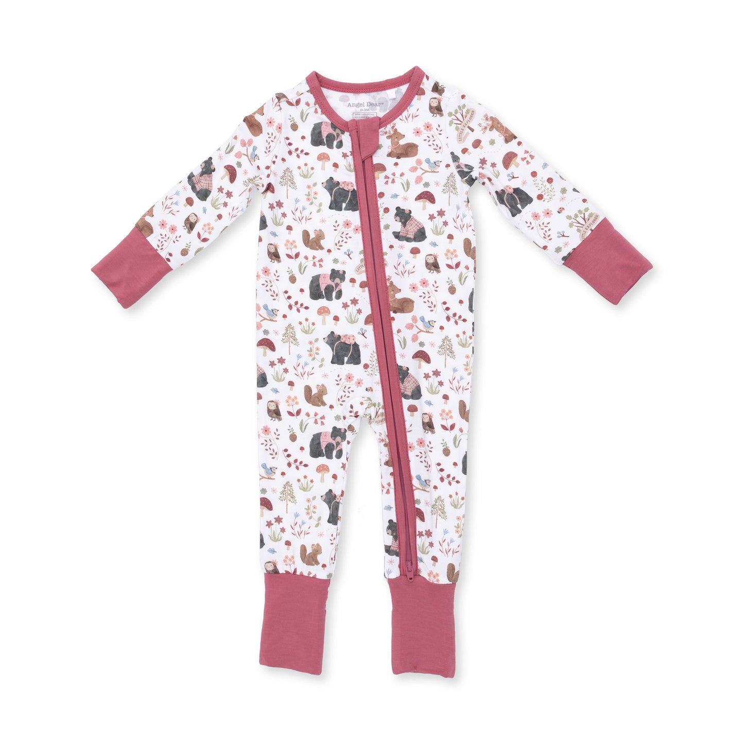Southern Woodland Animals Pink - Convertible Romper