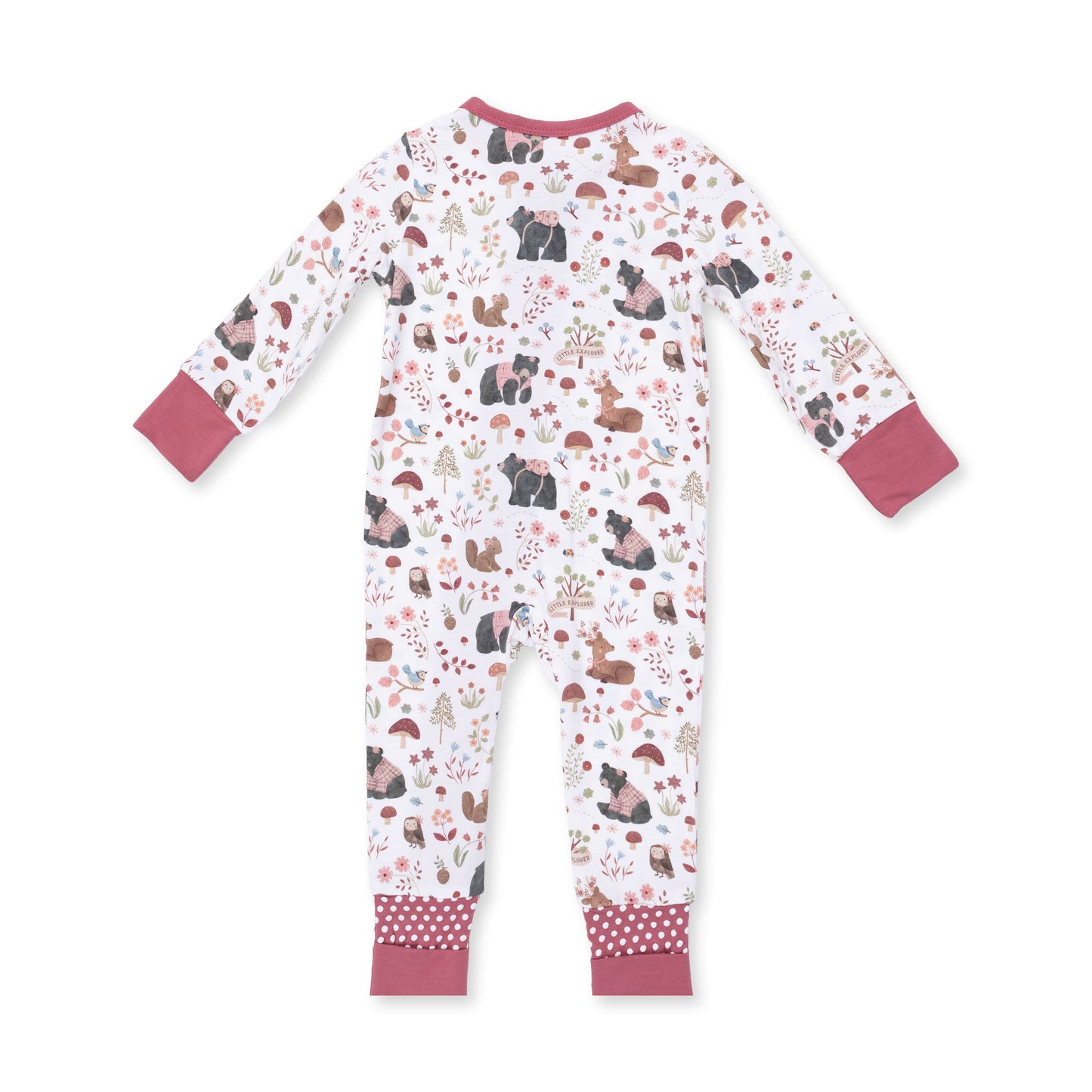 Southern Woodland Animals Pink - Convertible Romper