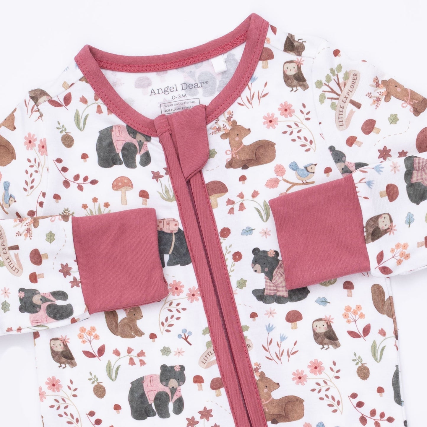 Southern Woodland Animals Pink - Convertible Romper