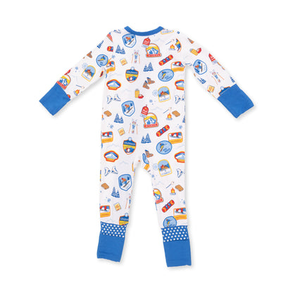 Vintage Ski Patches - Convertible Romper