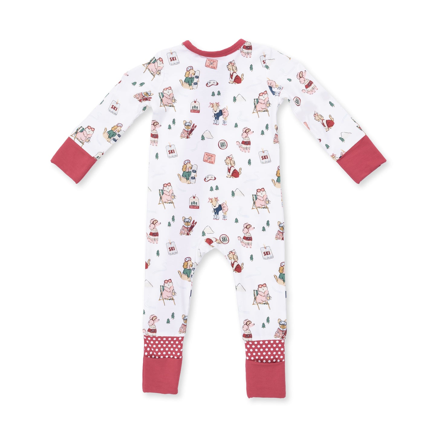 Winter Sports Dogs Pink - Convertible Romper