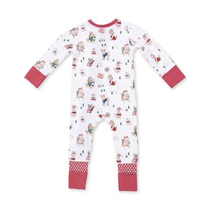 Winter Sports Dogs Pink - Convertible Romper