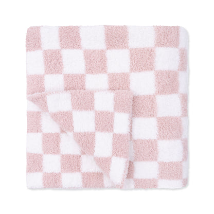 Chenille - Blush Checkerboard Blanket