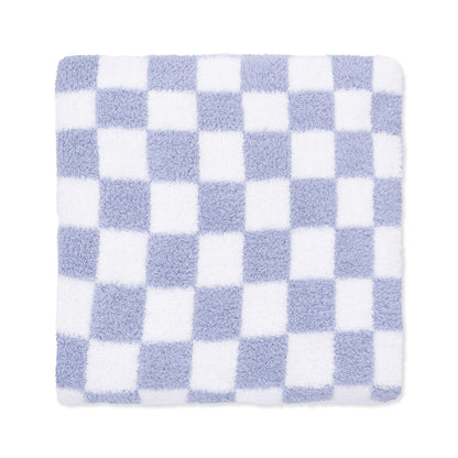 Chenille - Dusty Blue Checkerboard Blanket