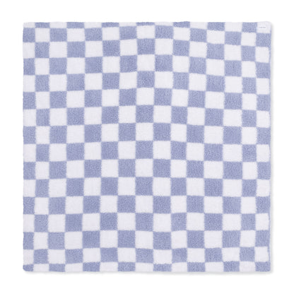 Chenille - Dusty Blue Checkerboard Blanket