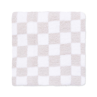 Chenille - Natural Checkerboard Blanket