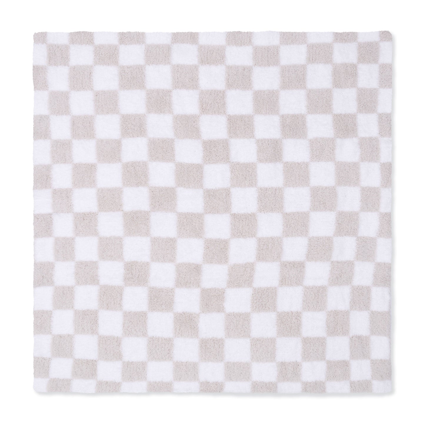 Chenille - Natural Checkerboard Blanket