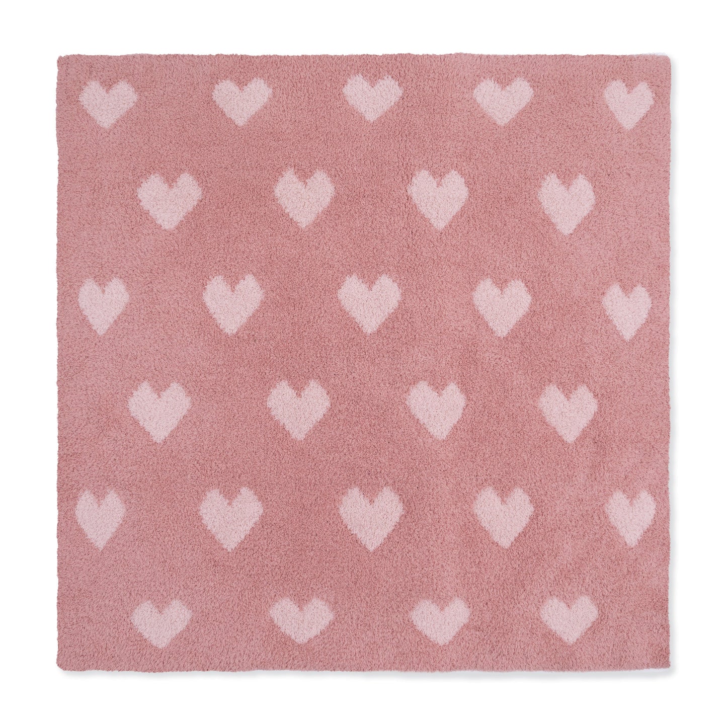 Blush and Rose Heart Blanket