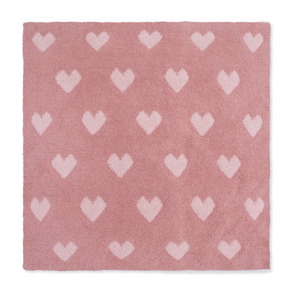 Blush and Rose Heart Blanket