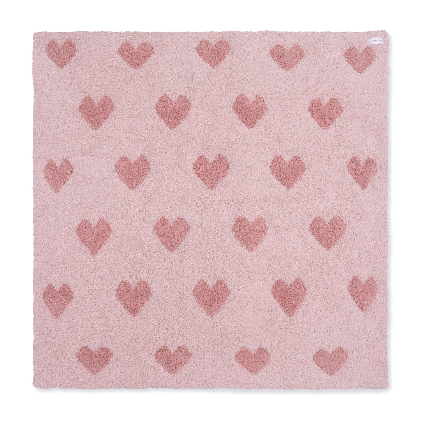 Blush and Rose Heart Blanket