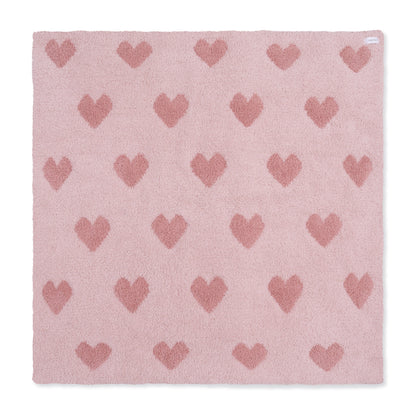 Blush and Rose Heart Blanket