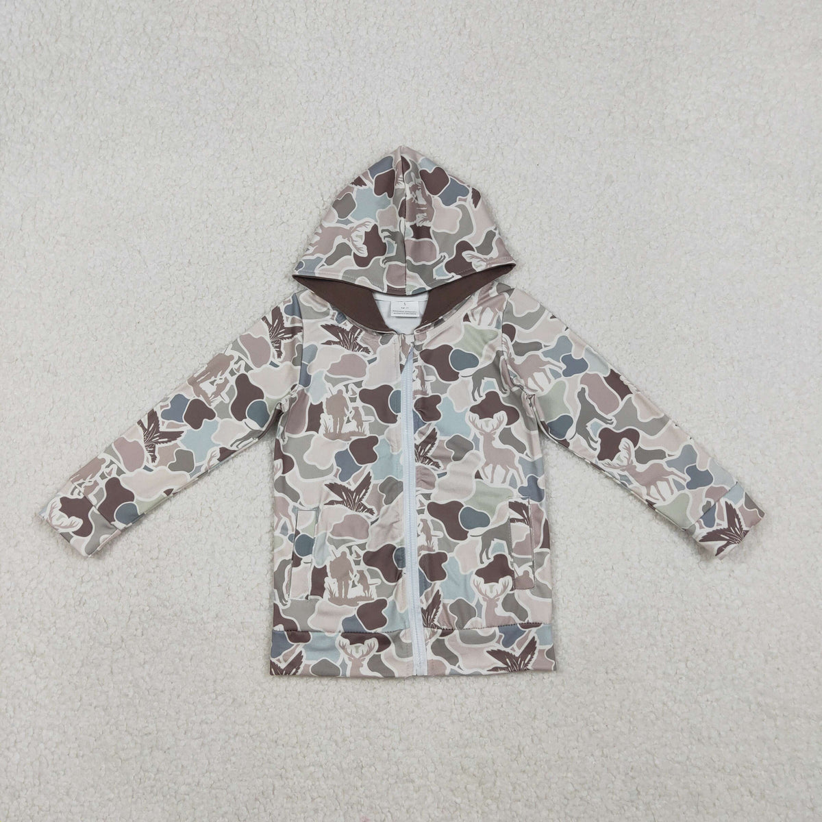 Sibling Adult Men Baby Boys Ducks Deer Dogs Camo Pockets Zipper Hunting Hoodie Jackets Top
