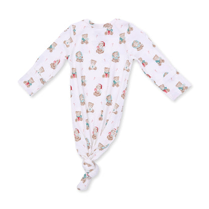 Christmas Teddy Bears Uni - Knotted Gown and Knotted Hat