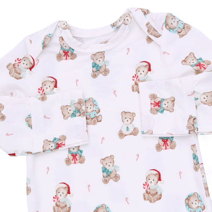 Christmas Teddy Bears Uni - Knotted Gown and Knotted Hat